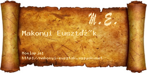 Makonyi Euszták névjegykártya